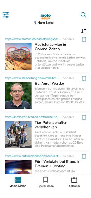 Ganz Bremen in einer App, Molo News