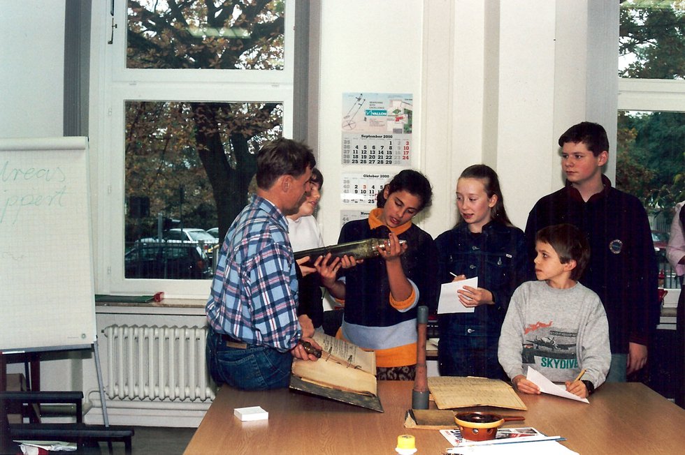 Die Kinderredaktion zu Besuch beim Sprengmeister, 1998