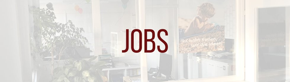 Jobs Banner WEISS, TEXT