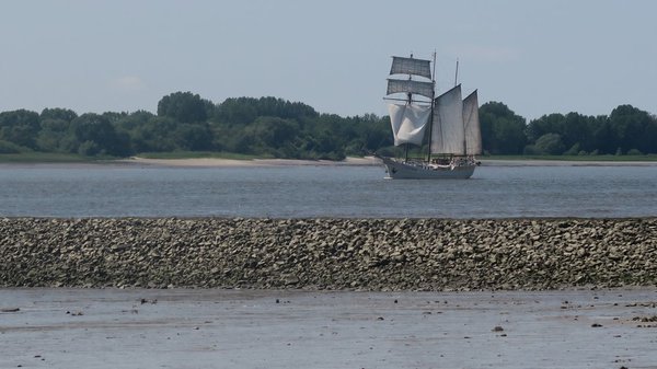 Elbe Strand Segelschiff